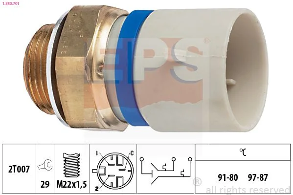 Temperature Switch, radiator fan EPS 1.850.701