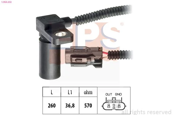 Senzor otáčok, automatická prevodovka EPS 1.953.232