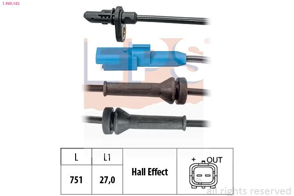 Sensor, wheel speed EPS 1.960.182