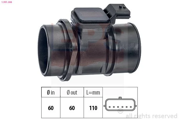 Mass Air Flow Sensor EPS 1.991.388