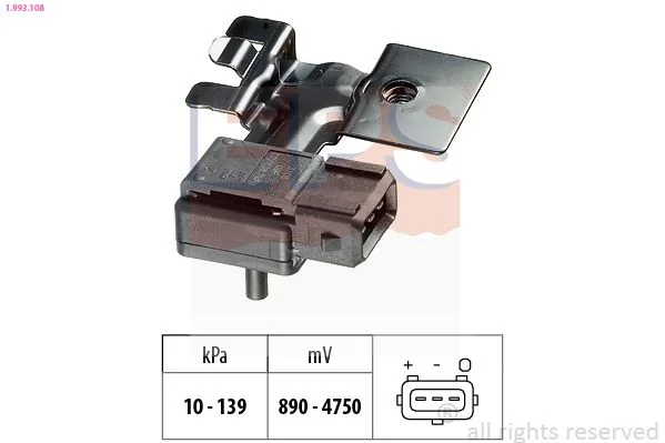 Air Pressure Sensor, altitude adaption EPS 1.993.108