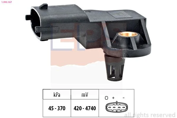 Air Pressure Sensor, altitude adaption EPS 1.993.167