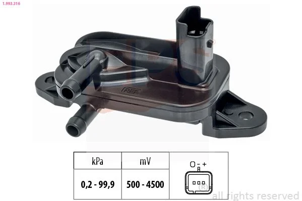Senzor, výfukový tlak EPS 1.993.316