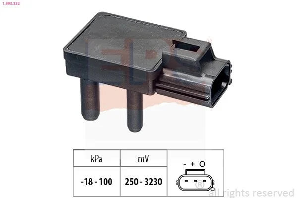 Senzor, výfukový tlak EPS 1.993.332