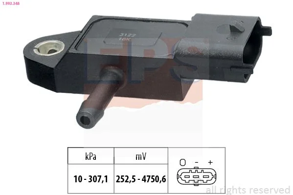 Senzor, výfukový tlak EPS 1.993.348