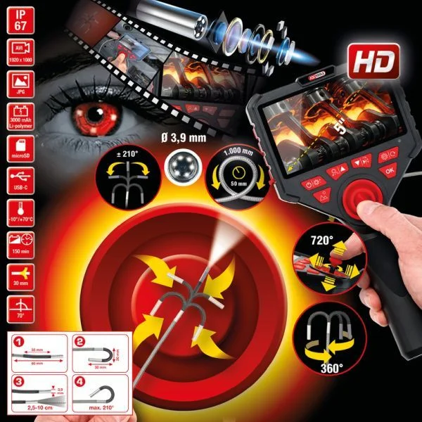 Vaizdo endoskopų rinkinys KS TOOLS 550.7580