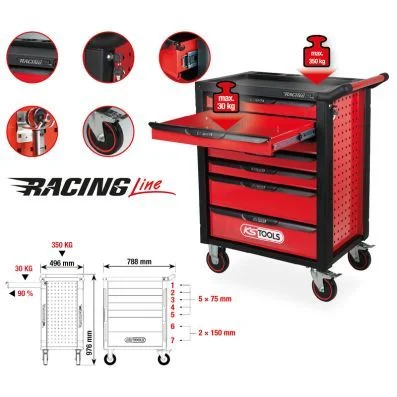 Įrankių vežimėlis KS TOOLS 826.0007