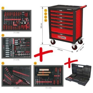 Įrankių vežimėlis KS TOOLS 826.7515