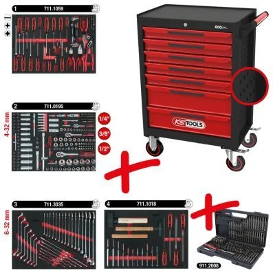 Įrankių vežimėlis KS TOOLS 897.7515