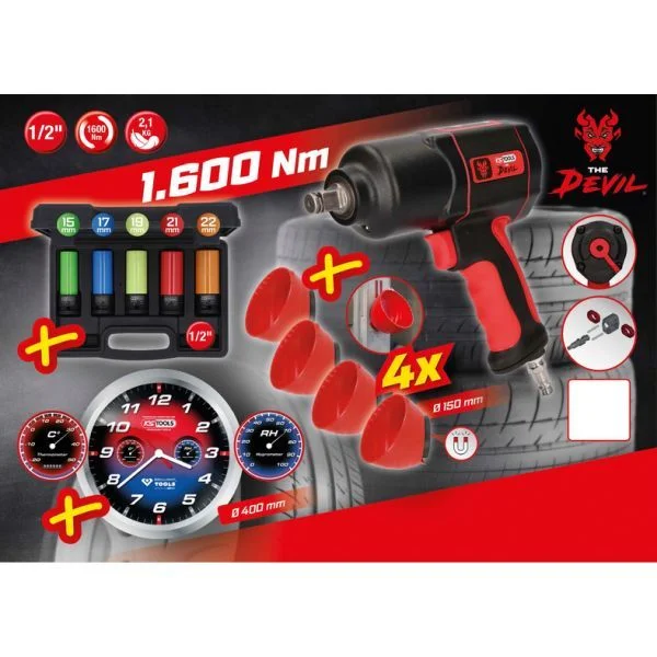 Impact Wrench Kit (compressed air) KS TOOLS 515.1205