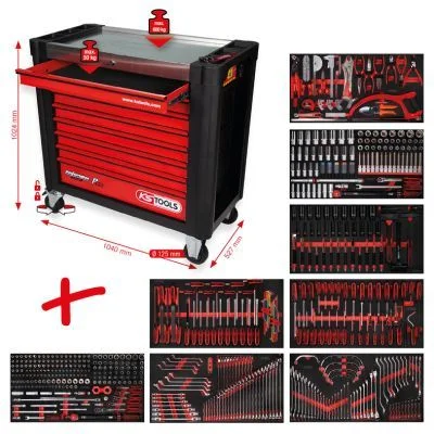 Įrankių vežimėlis KS TOOLS 825.8564