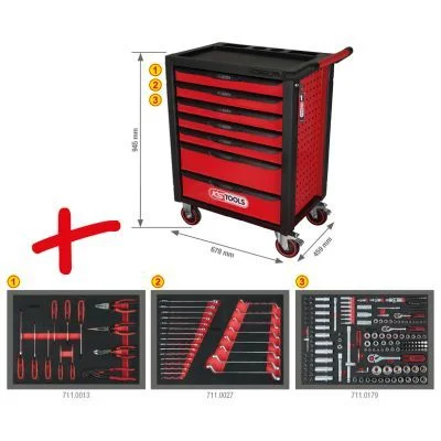 Įrankių vežimėlis KS TOOLS 826.7215
