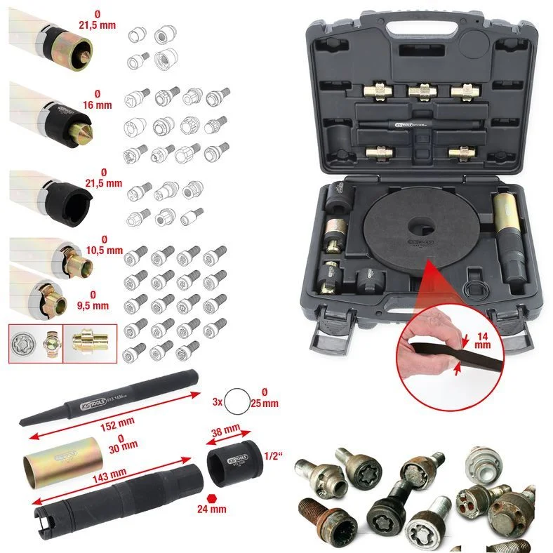 Ratų užrakto atlaisvinimo įrankių rinkinys KS TOOLS 913.1430