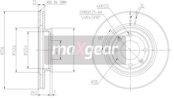Brzdový kotúč MAXGEAR 19-2376MAX