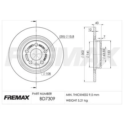 Brake Disc fremax BD-7309