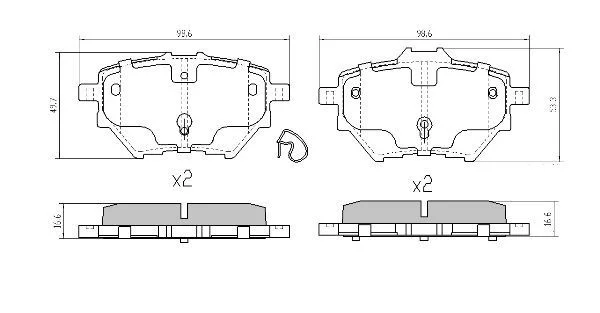 Brake Pad Set, disc brake fremax FBP-0760