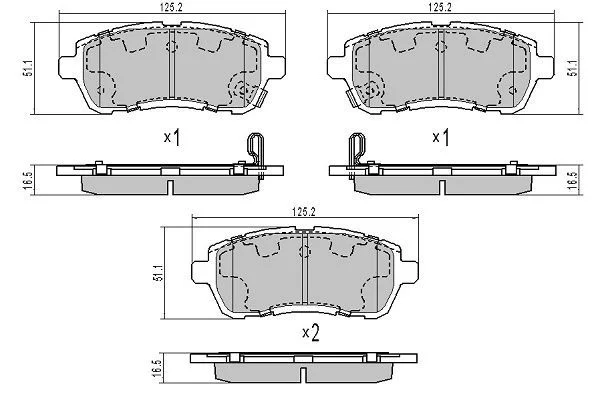 Brake Pad Set, disc brake FREMAX FBP-1651