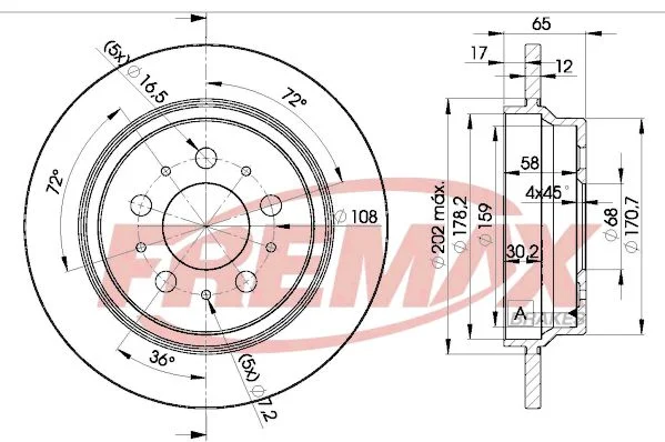 Stabdžių diskas FREMAX BD-1674