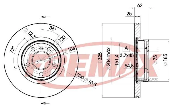 Stabdžių diskas FREMAX BD-2217