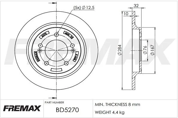 Brake Disc FREMAX BD-5270