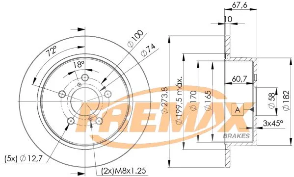 Stabdžių diskas FREMAX BD-7033