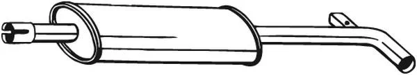 Vidurinis duslintuvas BOSAL 200-021