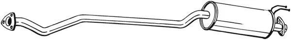 Stredový tlmič výfuku BOSAL 286-395