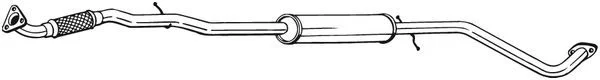 Stredový tlmič výfuku BOSAL 292-005