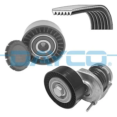 V formos rumbuotas diržas, komplektas DAYCO KPV396
