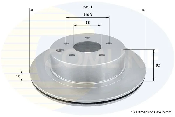 Brake Disc COMLINE ADC0272V
