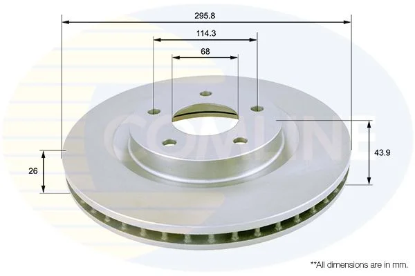 Brake Disc COMLINE ADC0274V