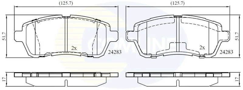 Brake Pad Set, disc brake COMLINE CBP01618