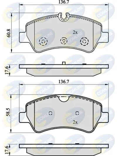 Brake Pad Set, disc brake COMLINE CBP02143