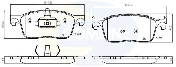 Brake Pad Set, disc brake COMLINE CBP02354