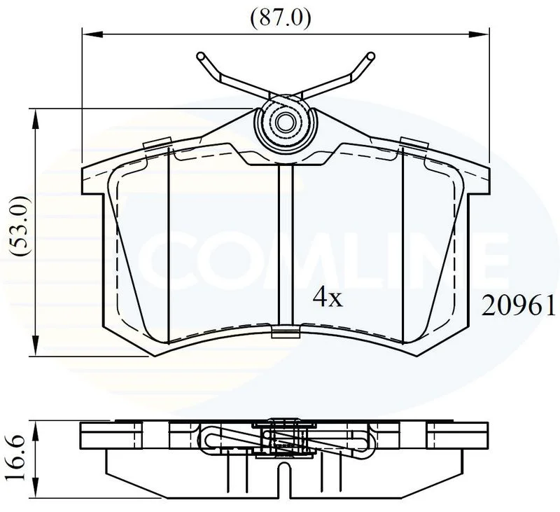 Brake Pad Set, disc brake COMLINE CBP0797