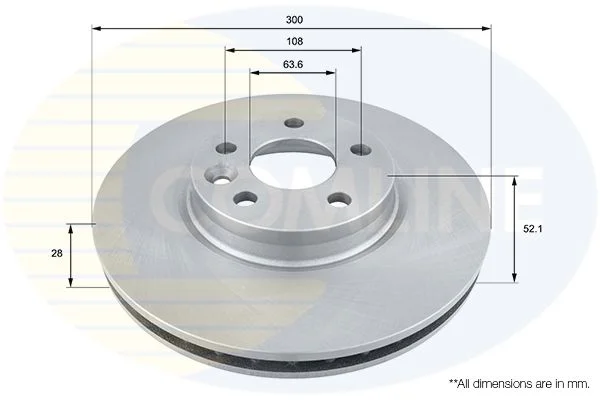 Brake Disc COMLINE ADC1237V