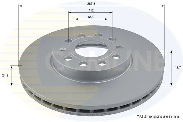 Brake Disc COMLINE ADC1455V