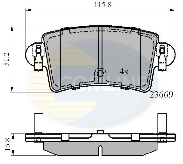 Brake Pad Set, disc brake COMLINE CBP01036