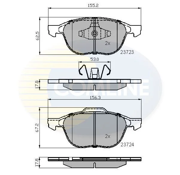 Brake Pad Set, disc brake COMLINE CBP01323