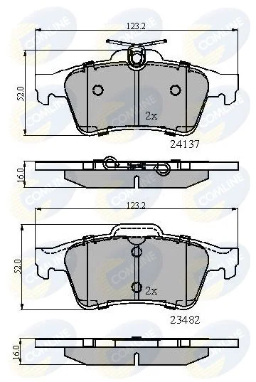 Brake Pad Set, disc brake COMLINE CBP01599