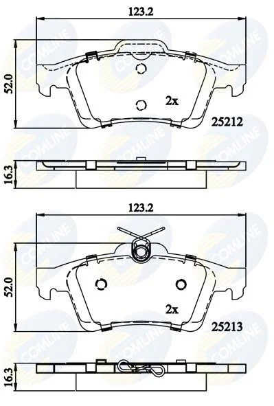 Brake Pad Set, disc brake COMLINE CBP01629