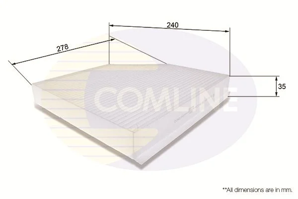 Filter, cabin air COMLINE EKF106