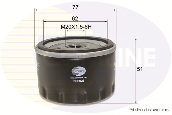 Oil Filter COMLINE EOF025