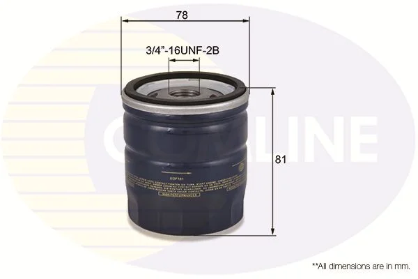 Oil Filter COMLINE EOF181