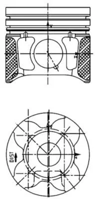 Piston KOLBENSCHMIDT 40179610