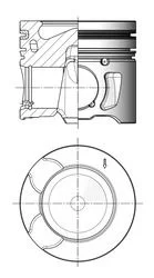 Piston KOLBENSCHMIDT 41251610