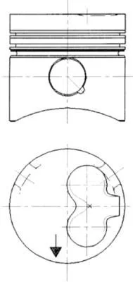 Piston KOLBENSCHMIDT 90732620