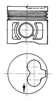 Piston KOLBENSCHMIDT 91386620