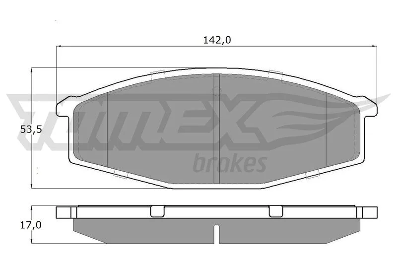 Stabdžių trinkelių rinkinys, diskinis stabdys TOMEX Brakes TX 11-56