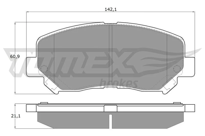 Stabdžių trinkelių rinkinys, diskinis stabdys TOMEX Brakes TX 17-251